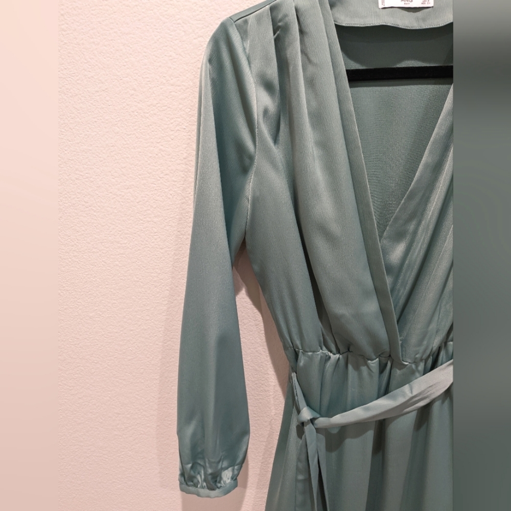 Women's satin Mango maxi dress size S/4 - Picture 4 of 4